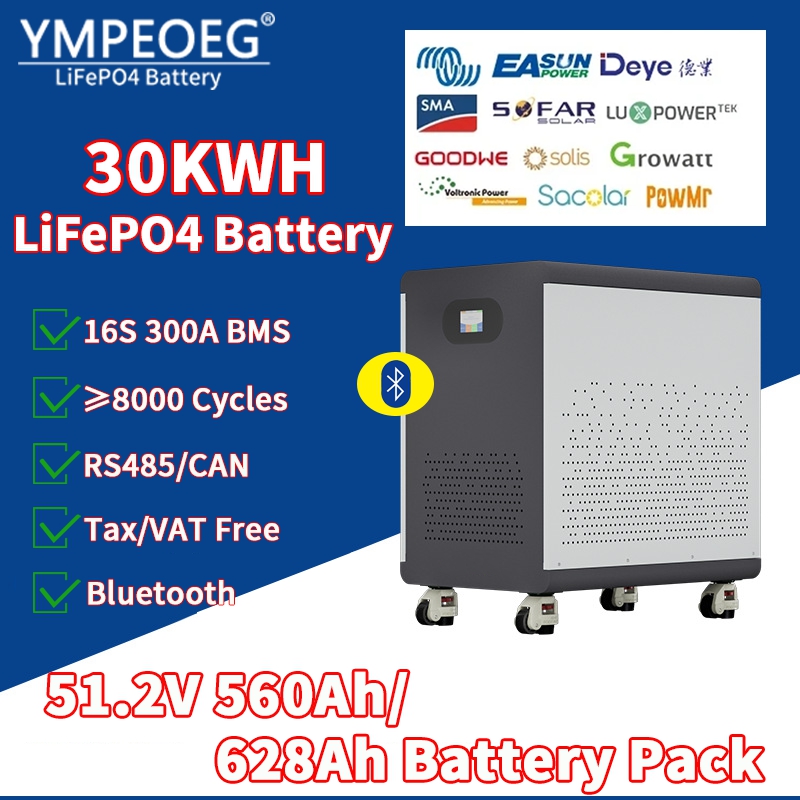 Renewable Energy House - %100 Tam Kapasiteli 51.2V560Ah/628Ah LiFePO4 Pil