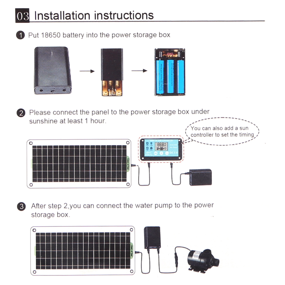 18V 30W Çeşme Paneli Pompası B - Solar Pool Pump Kit incelemesi ve fiyatı