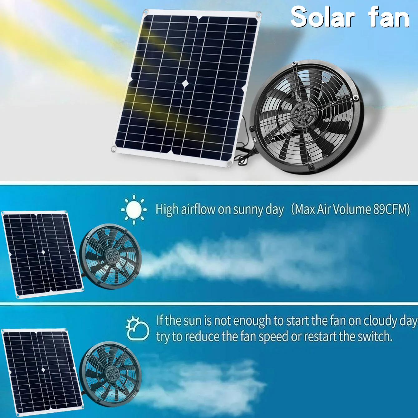 YENI 6 Inç Güneş Egzoz Fanı Ki - Renewable Energy House incelemesi ve fiyatı