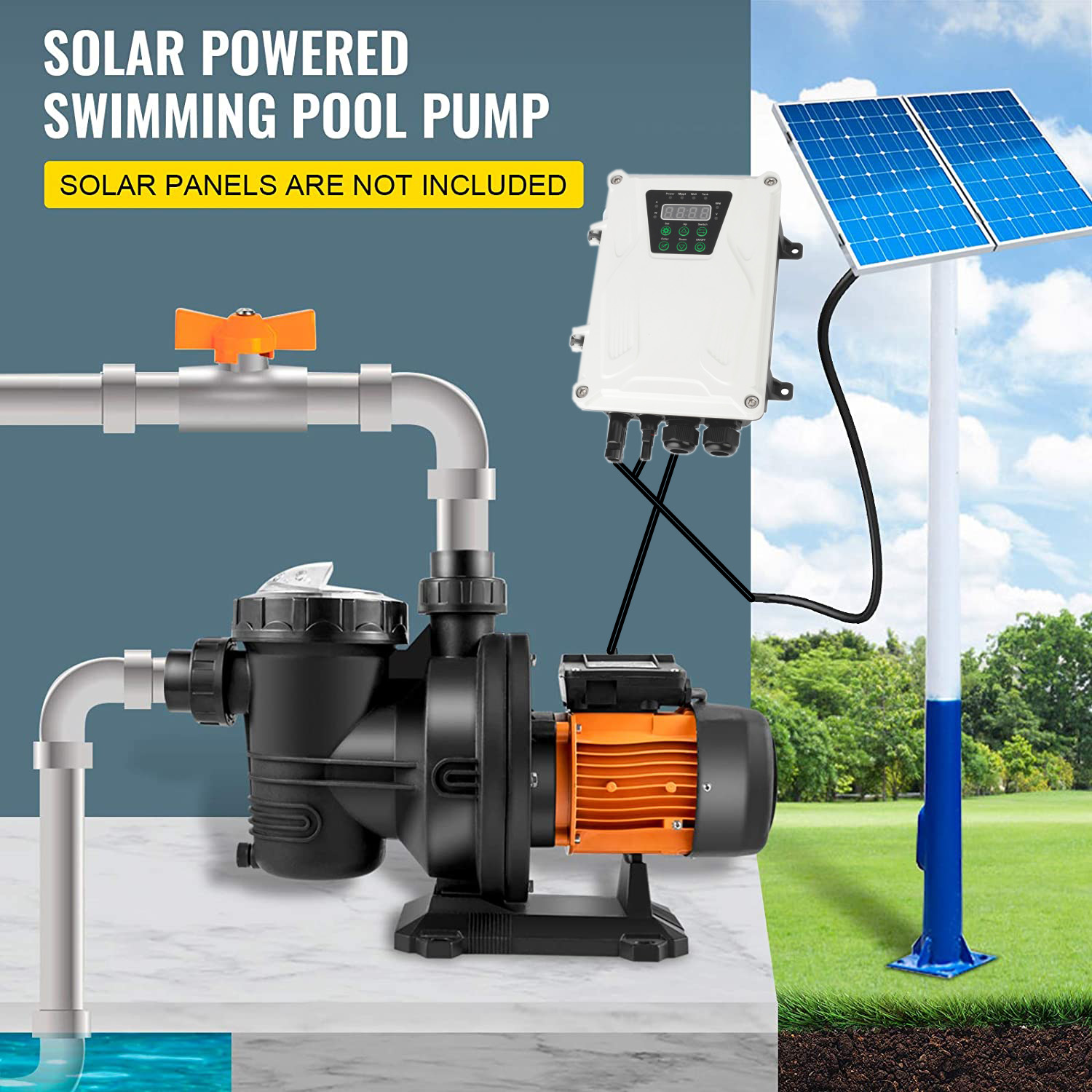 2HP 1500W güneş havuzu takviye - Solar Pool Pump Kit incelemesi ve fiyatı